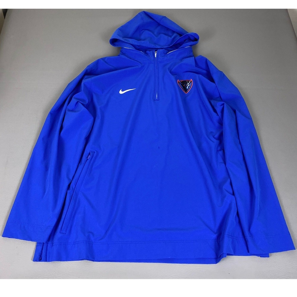 Depaul Blue Demons Nike Windbreaker Jacket 3XL Blue Zip Hooded Pullover *Wear